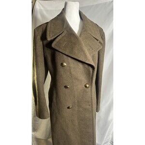 Vintage French 1965 Green Military Great Coat Sz. 42 Reg